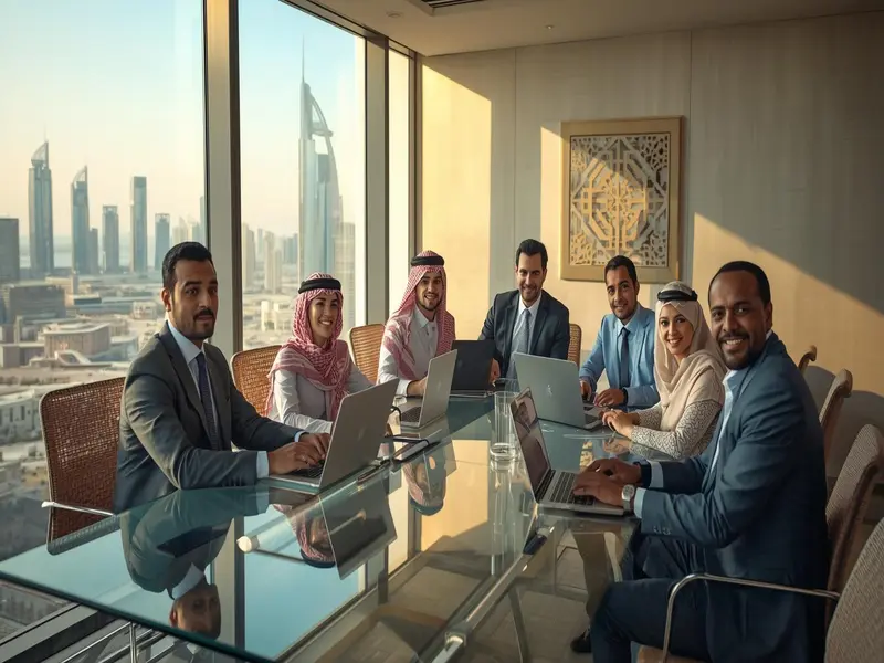 Pluton Technologies professional team meeting in Qatar office