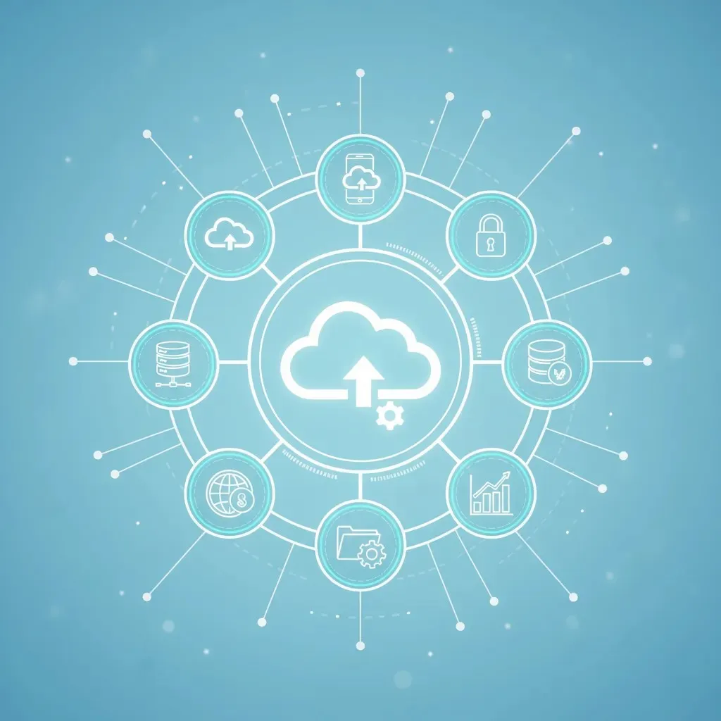 Cloud platform and infrastructure illustration