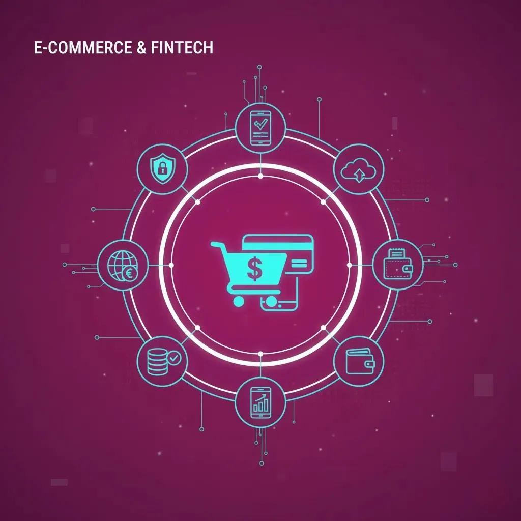 Ecommerce storefront and payment flow illustration