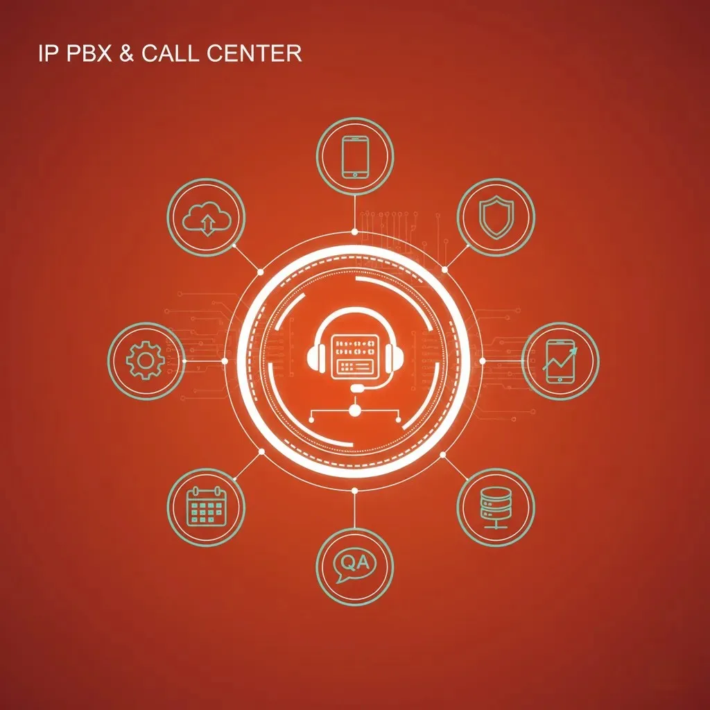 Call center and telephony dashboard illustration