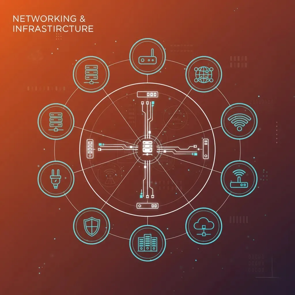 Network topology and infrastructure illustration